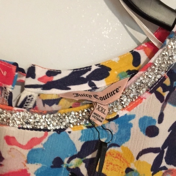 Juicy Couture Multi floral print ruffle layer top - Picture 2 of 5